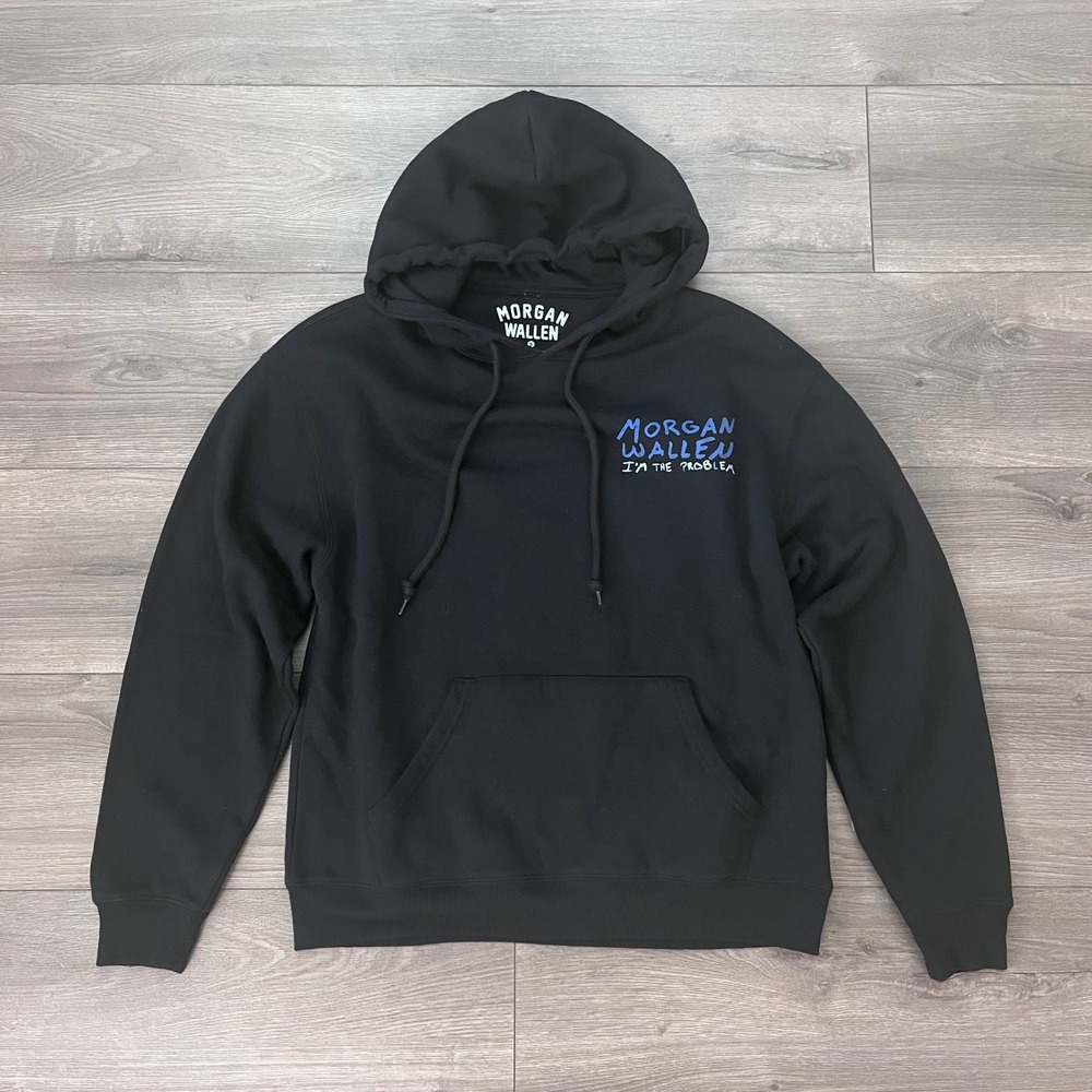 Morgan Wallen Im The Problem Black Graphic Hoodie Sweatshirt Small